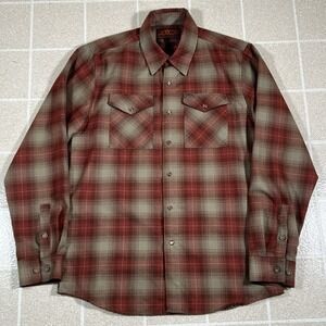 Dixxon Flannel Co The Juarez Red Pearl Snap Long Sleeve Plaid Shirt Size Medium